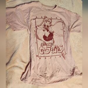 Hot Topic Sailor Moon Baby Pink Usagi Kanji T Shirt